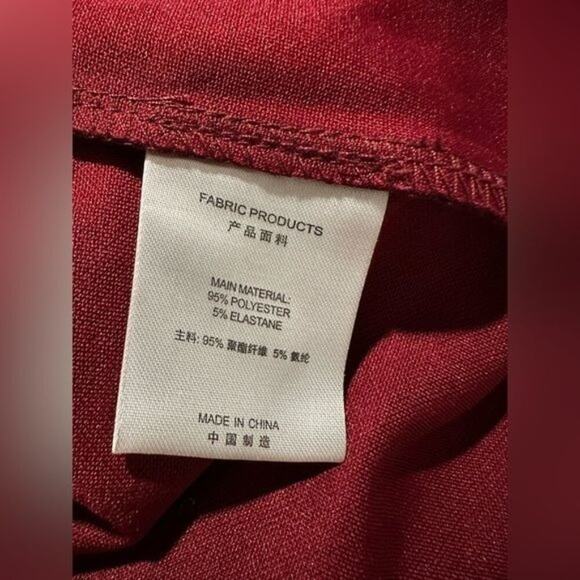 Miusol Women’s Retro Ruffle Slim Work Pencil Dress Burgundy Red Size Small Midi - Picture 15 of 16